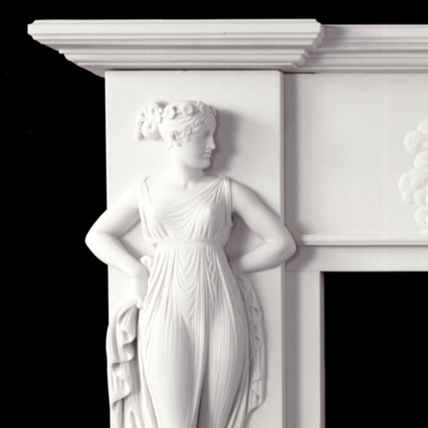 Classical female figure on Marble Fire Surrounds for Sale