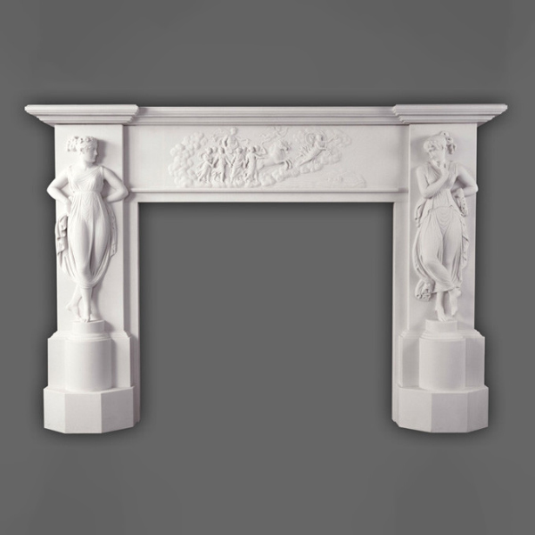 Full front view of marble fireplace from Marble Fire Surrounds for Sale