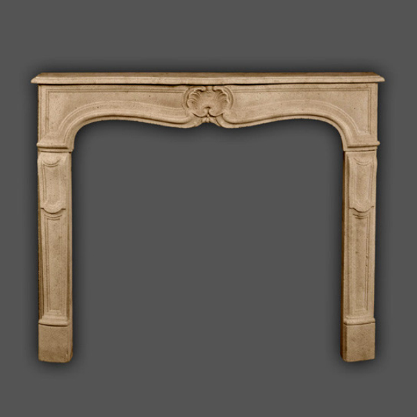 Full view of The Provence Louis XV Marble Fireplace