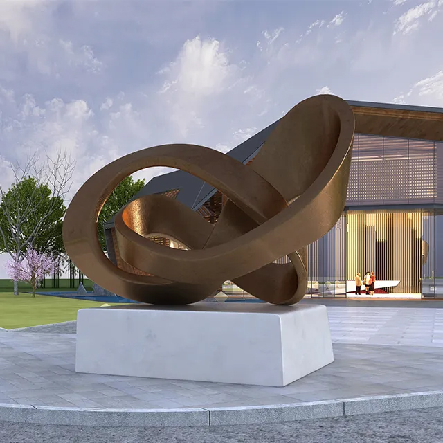 Large Abstract Bronze Sculpture for Sale