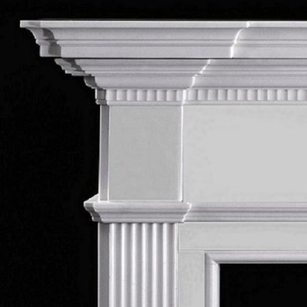 Left side of a Marble Fireplace Surround for Sale