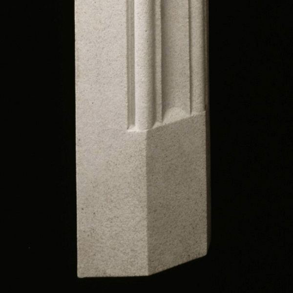 Leg base close-up of Antique Marble Mantle