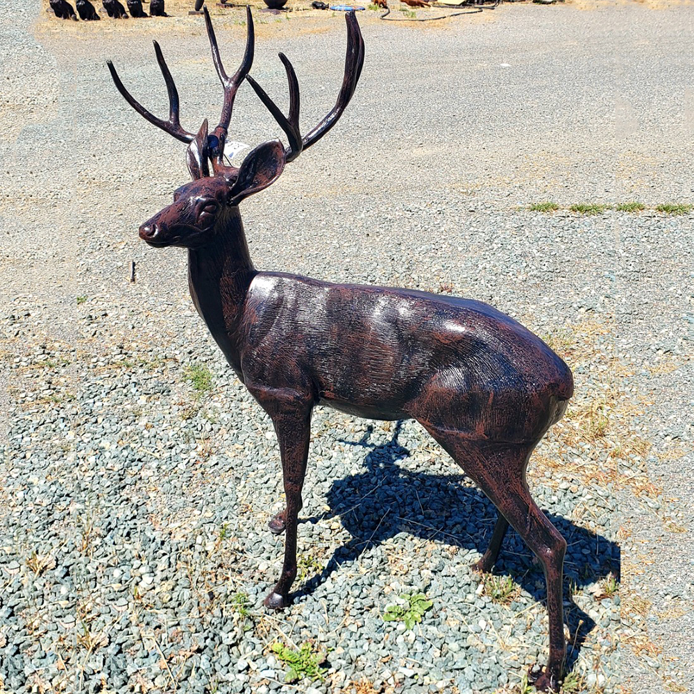 Life Size Metal Deer Statue bronze outdoor statue