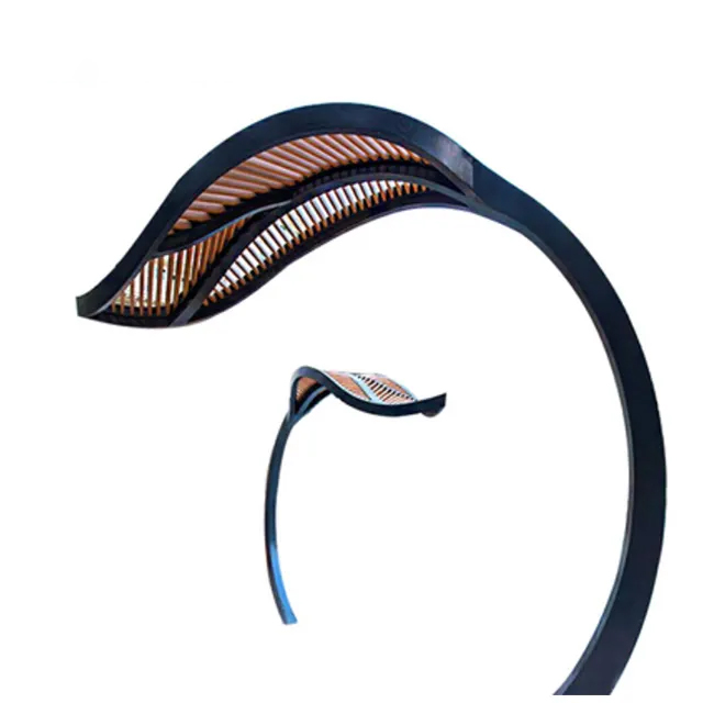 Minimalist standalone leaf form Stainless Steel Canopy for Sale