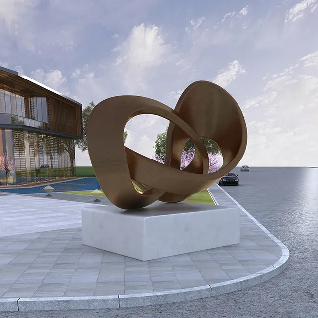 Modern Abstract Bronze Sculpture for Sale