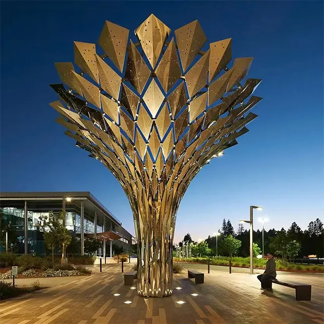 Modern stainless steel Tree Sculpture for Garden