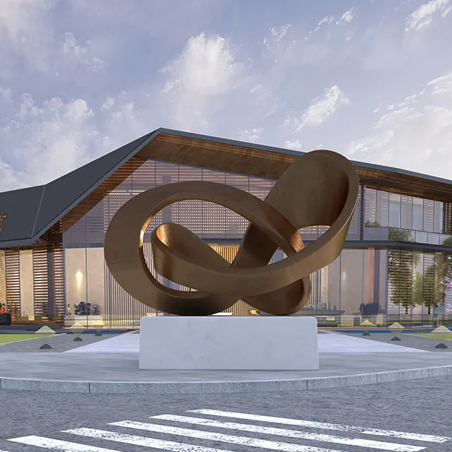 Outdoor Abstract Bronze Sculpture for Sale