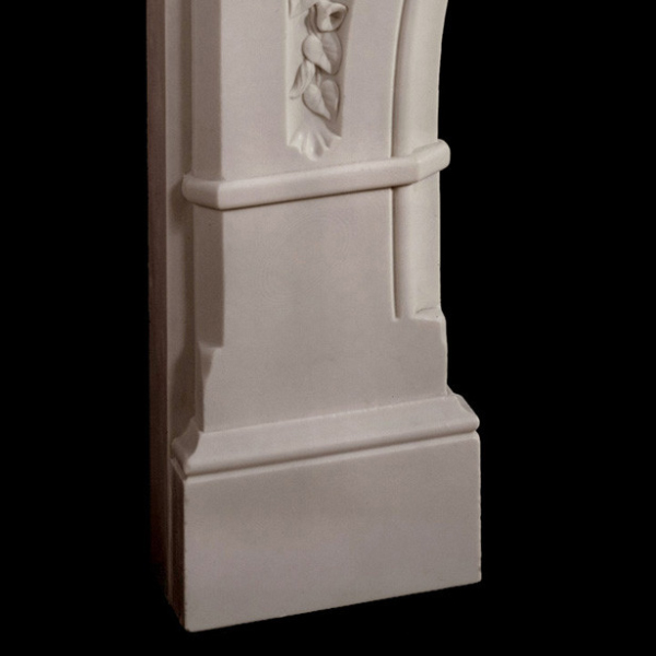Pedestal base of antique marble fire surround