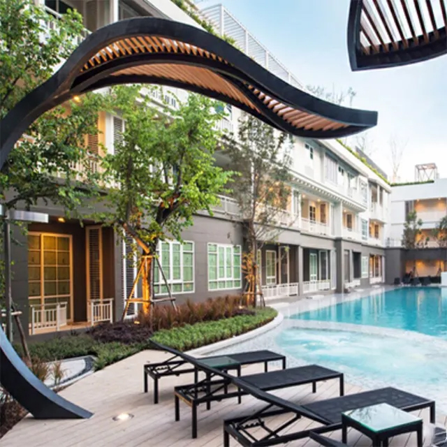 Stainless Steel Canopy for Sale with a modern leaf-shaped design