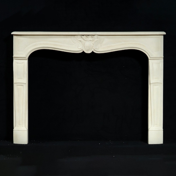 White Louis XV Fireplace Mantel