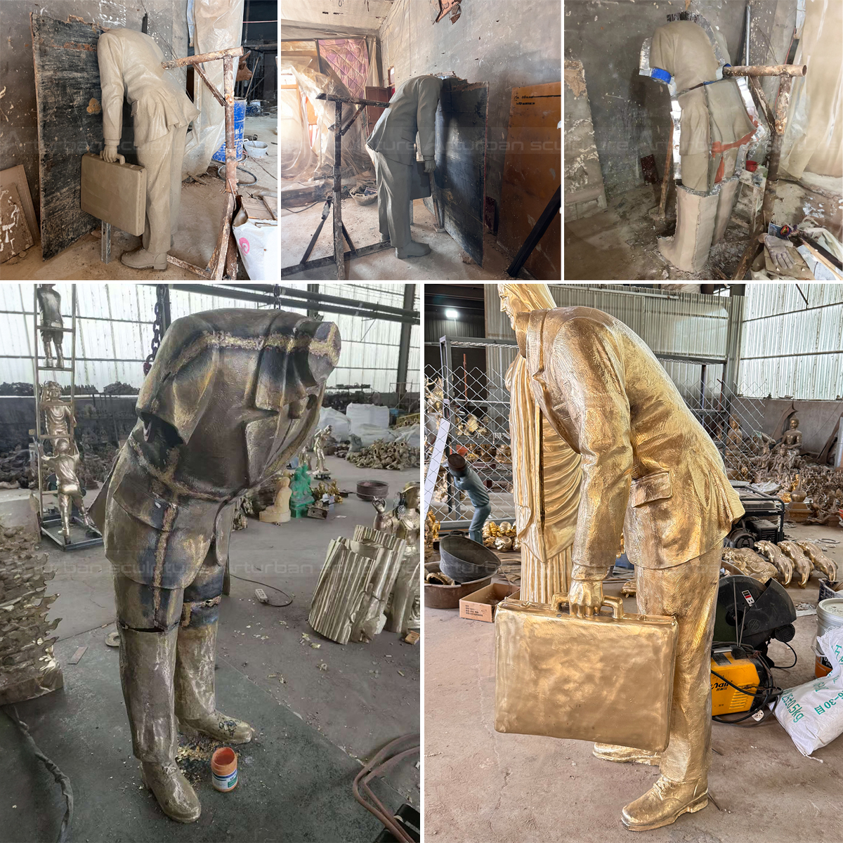 Workshop process of creating bronze Terry Allen Sculpture