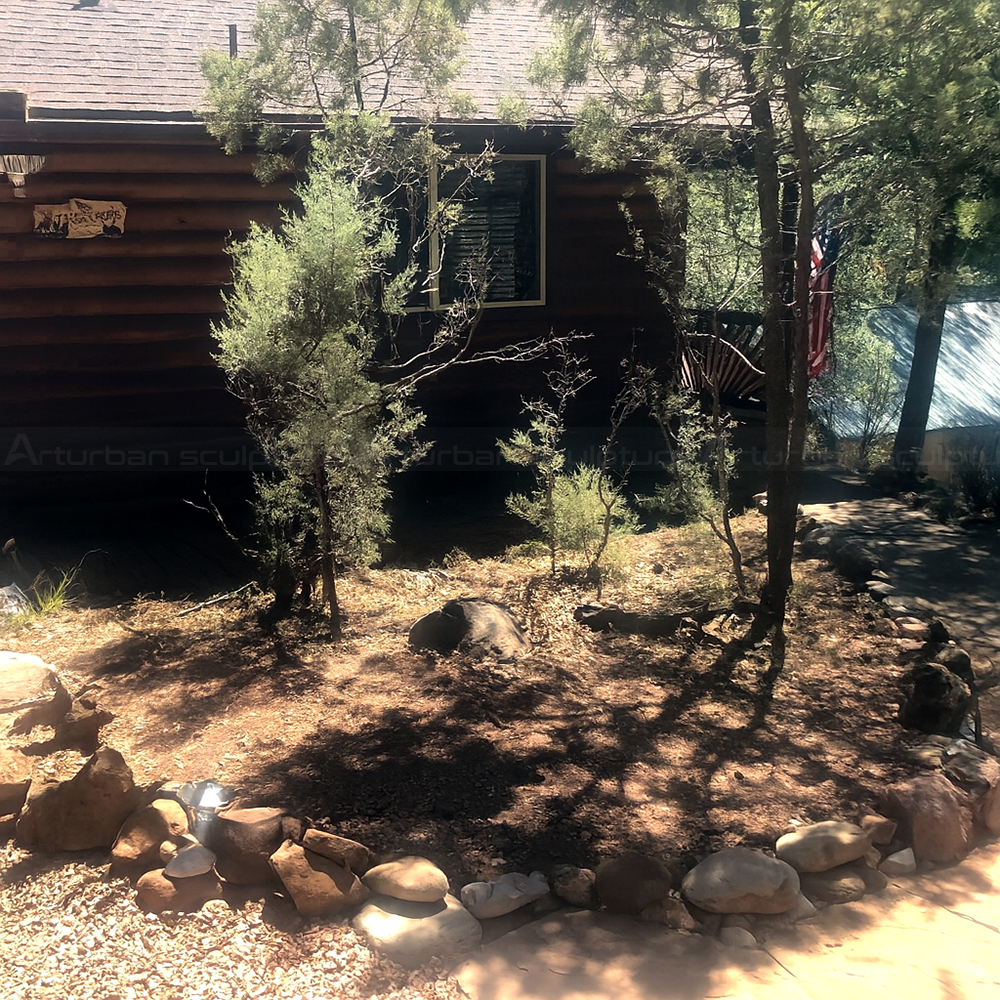 4.4.1-cabin-house-with-trees-and-rocks-in-the-front-yard