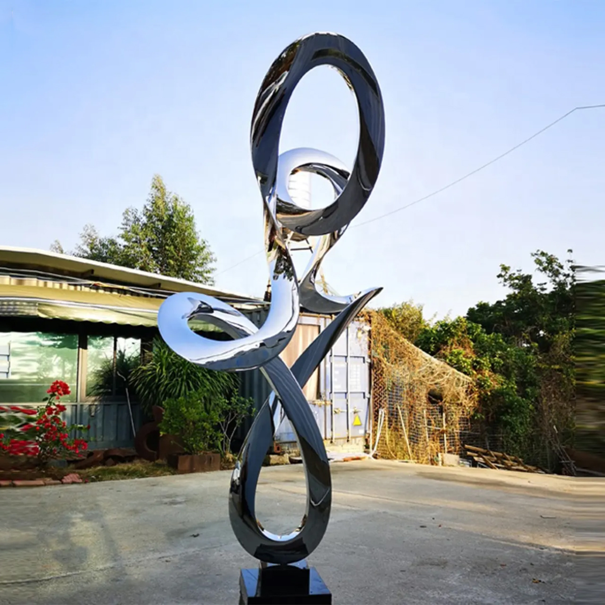 Abstract outdoor Large Ribbon Art Statue
