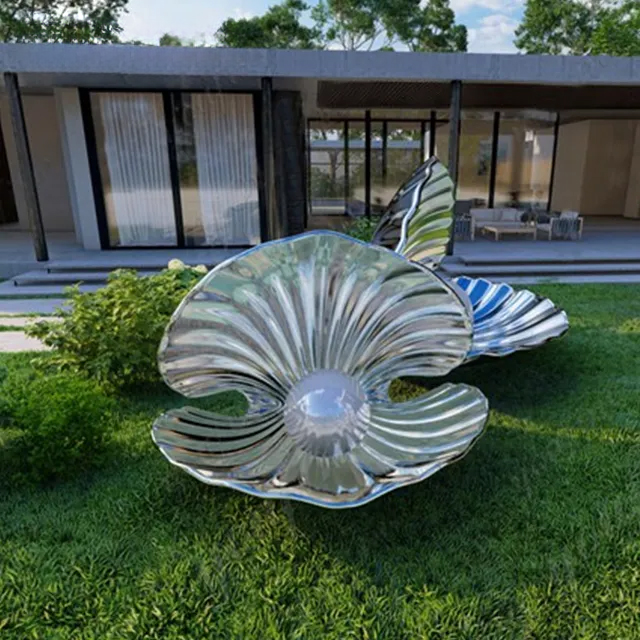 Artistic stainless steel Shell Statue