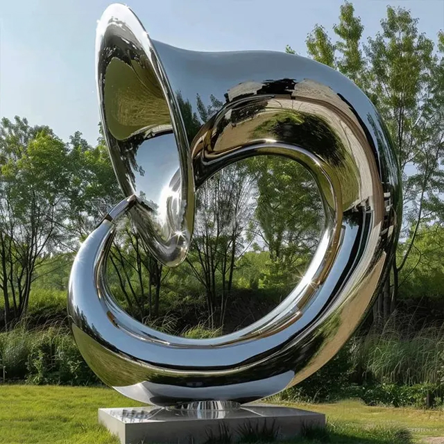 Contemporary stainless steel Musical Instrument Sculpture