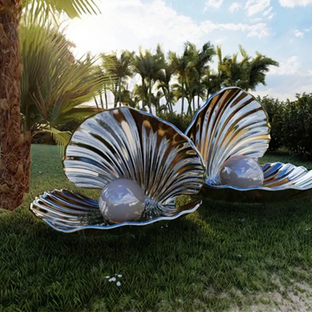 Decorative Shell Statues crafted from stainless steel