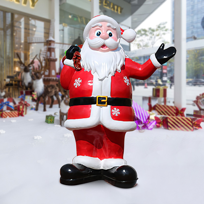 Fiberglass Father Christmas Outdoor Statue