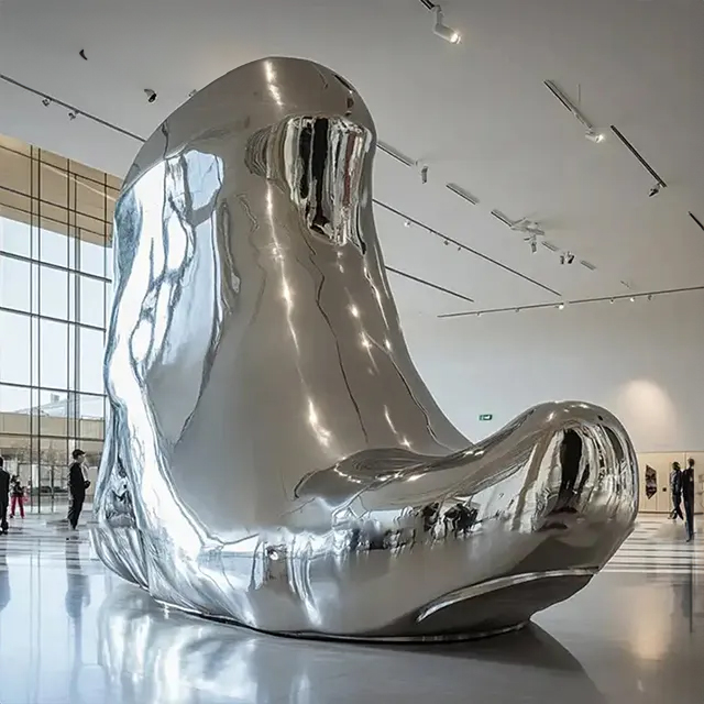 Giant Shoe Sculpture stainless steel short boot design