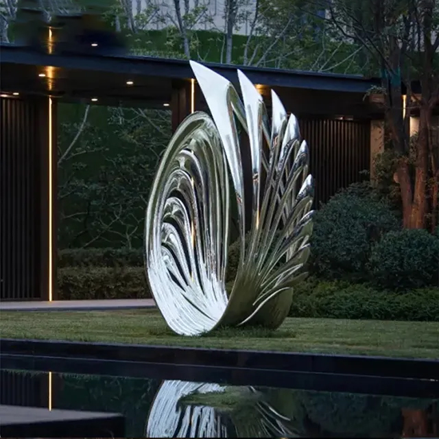Large stainless steel Abstract Metal Sculpture