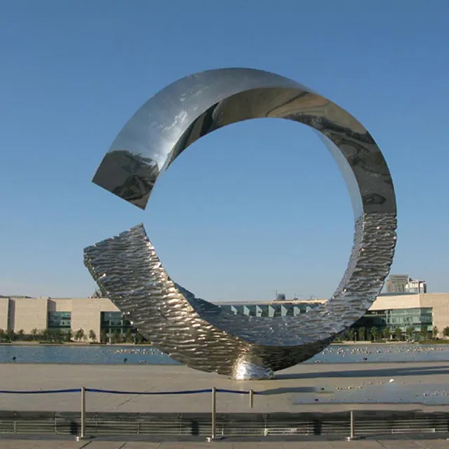 Modern abstract circle sculpture
