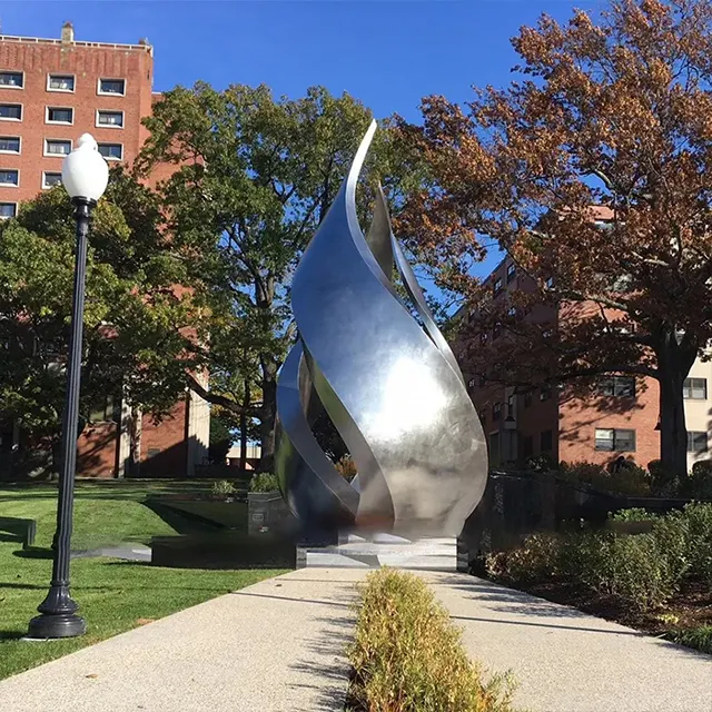 Stainless Steel Flame Garden Sculpture