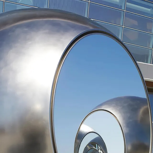 Stainless Steel Sphere Statue Outdoor