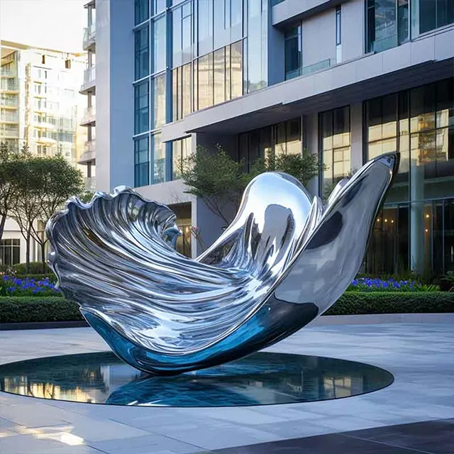 Wave sculptures for sale crafted from durable stainless steel
