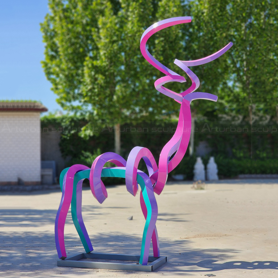 abstract deer modern sculpture
