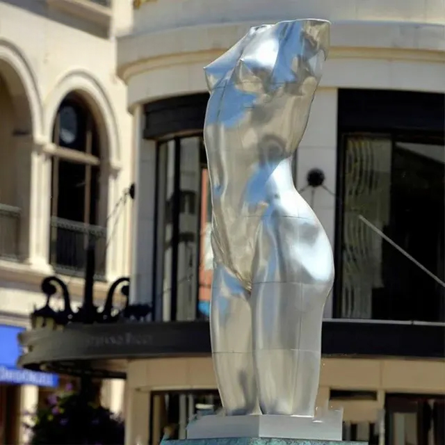 stainless steel Woman Torso Statue by Robert Graham