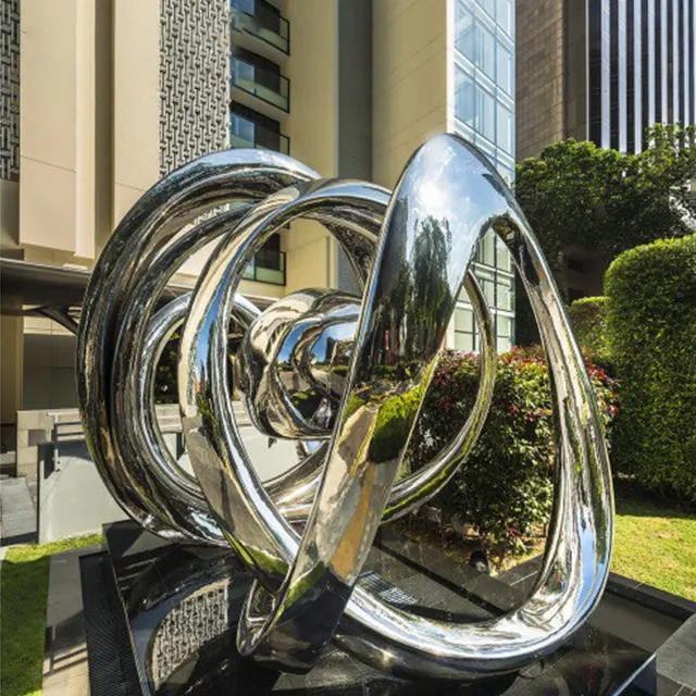 stainless steel abstract sculpture