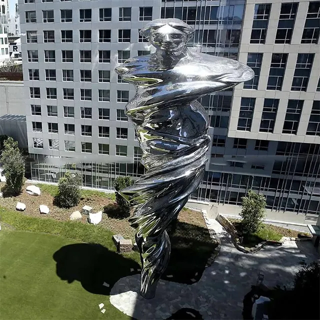 swirling stainless steel Modern Venus Statue