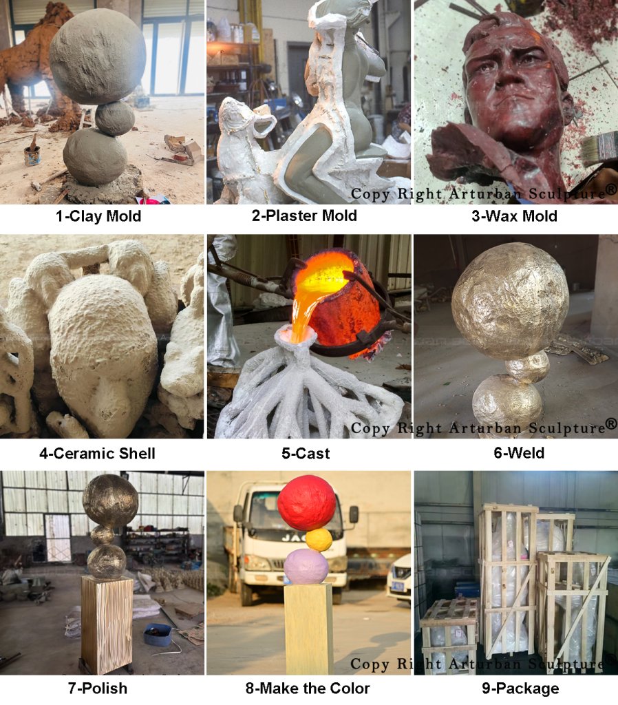 5-production process of bronze Annie Morris Sculpture