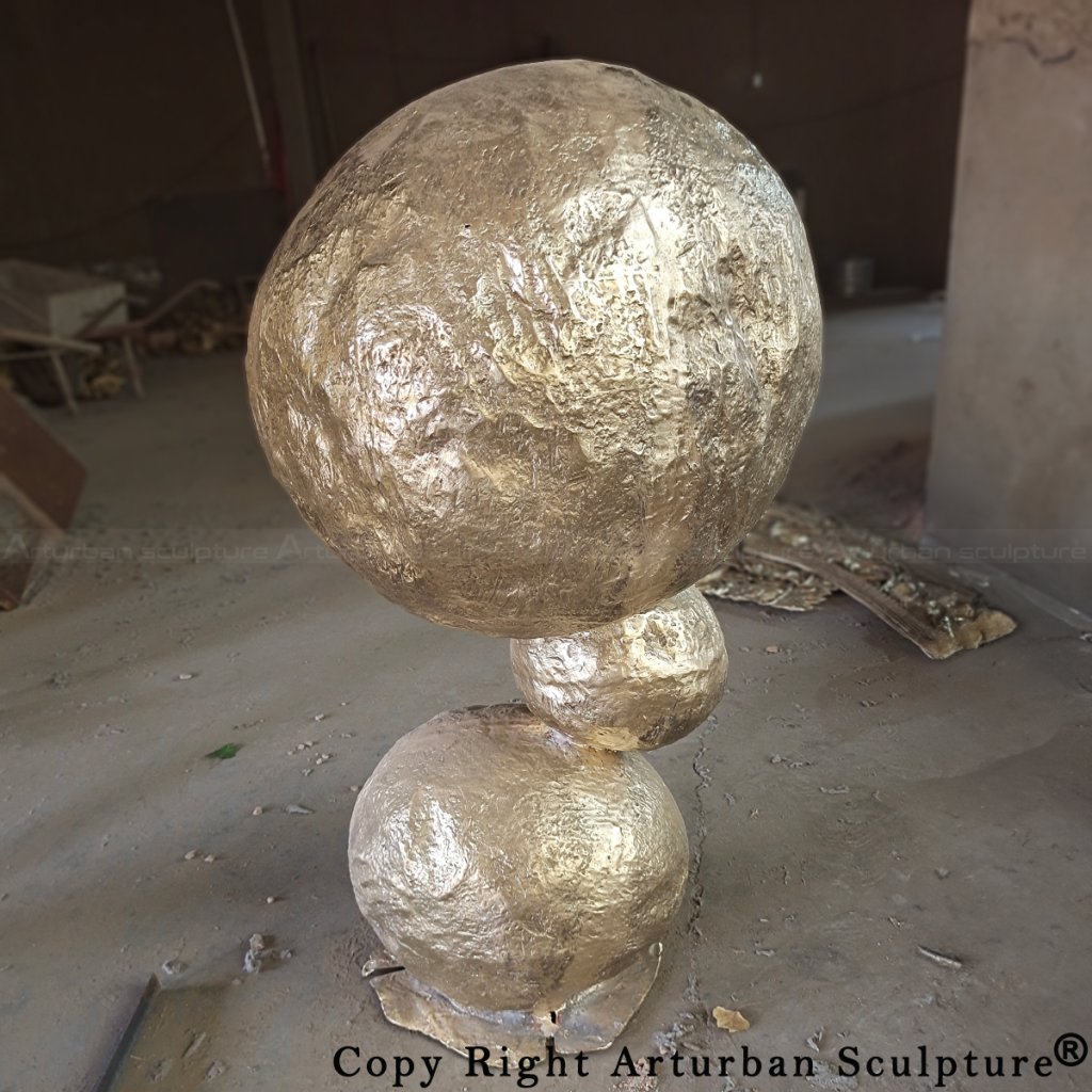 6-Bronze casting stage of Annie Morris stack Sculpture