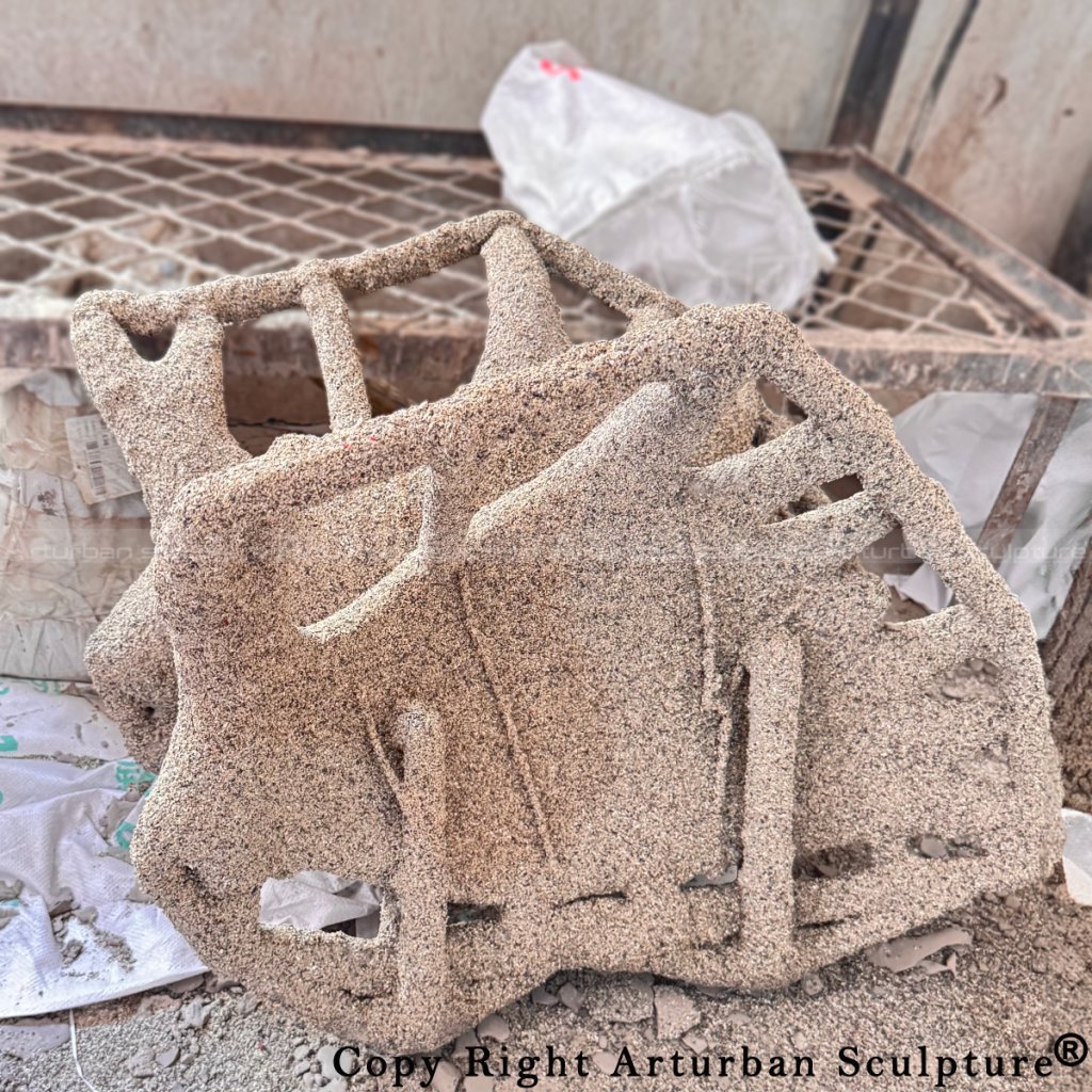 6-ceramic shell of the antlers for moose garden statue