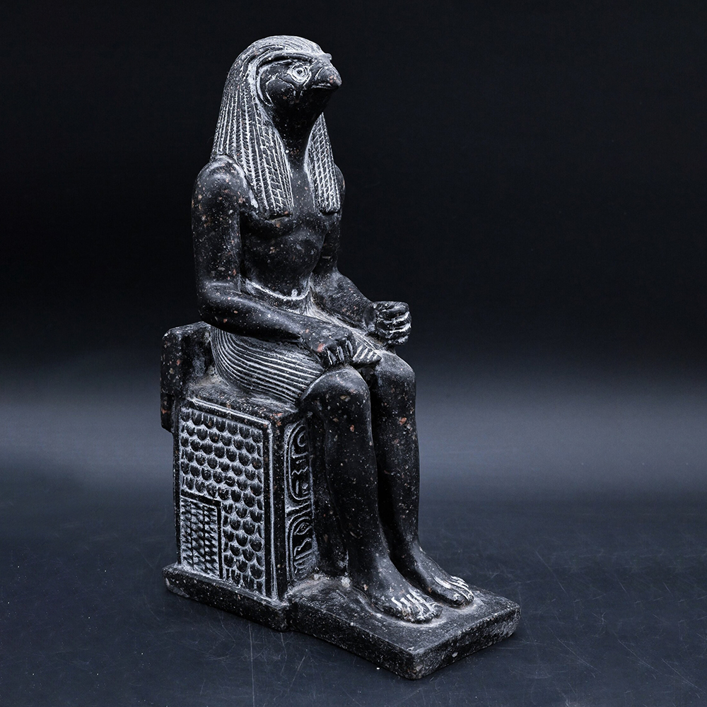 Ancient Horus Sculpture bronze Egyptian falcon god statue