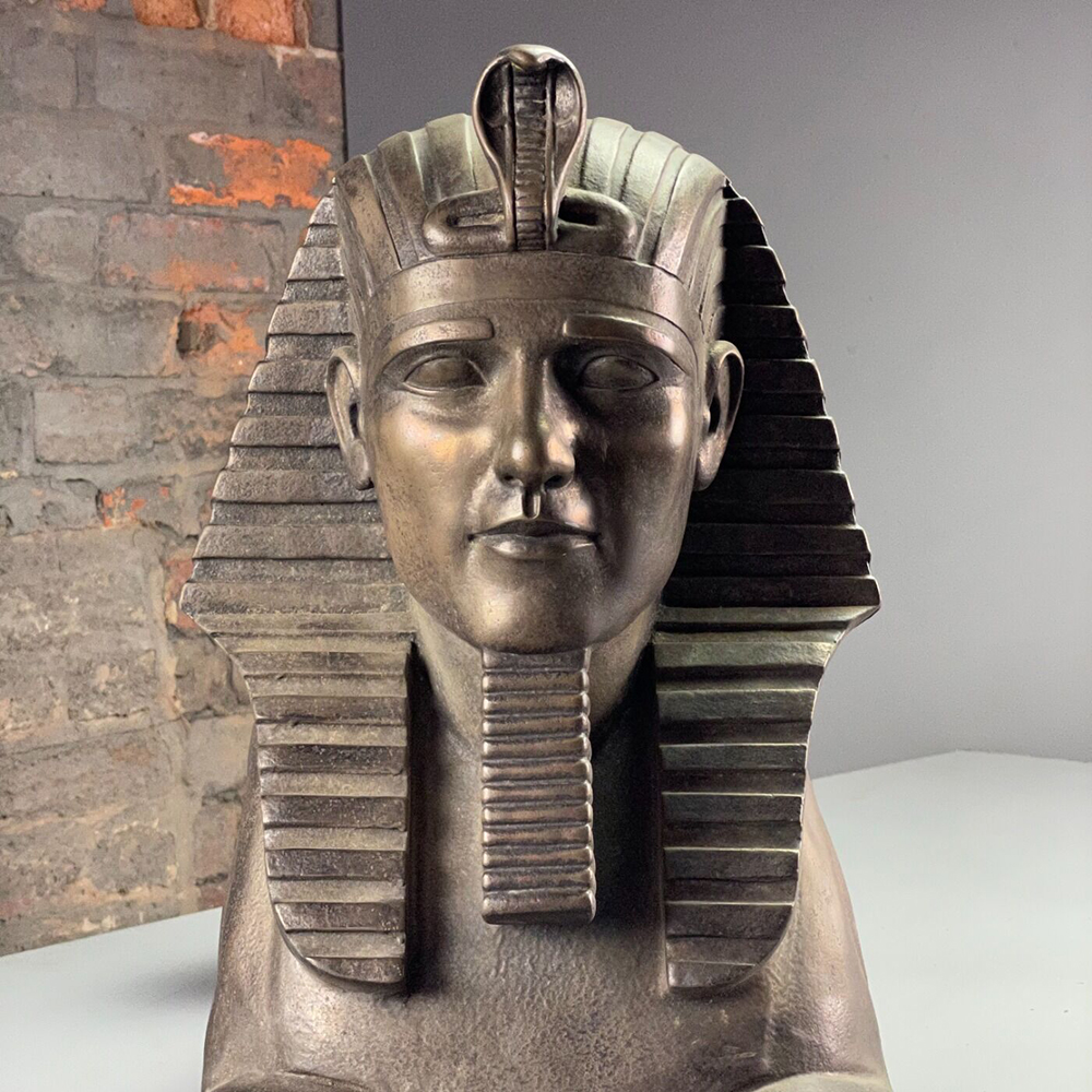 Bronze Sphinx Statue with Pharaoh headdress