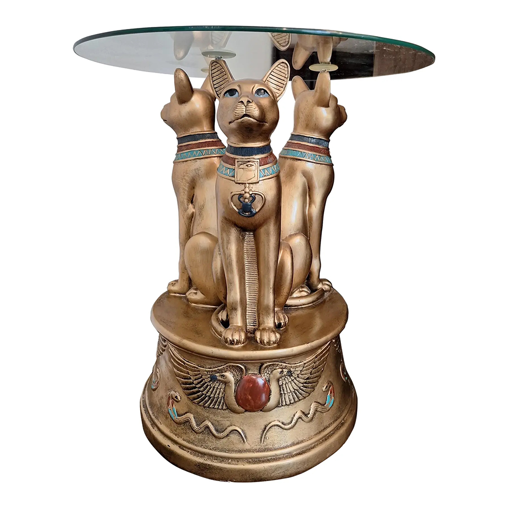 Egyptian Bastet inspired Cat Shaped Side Table