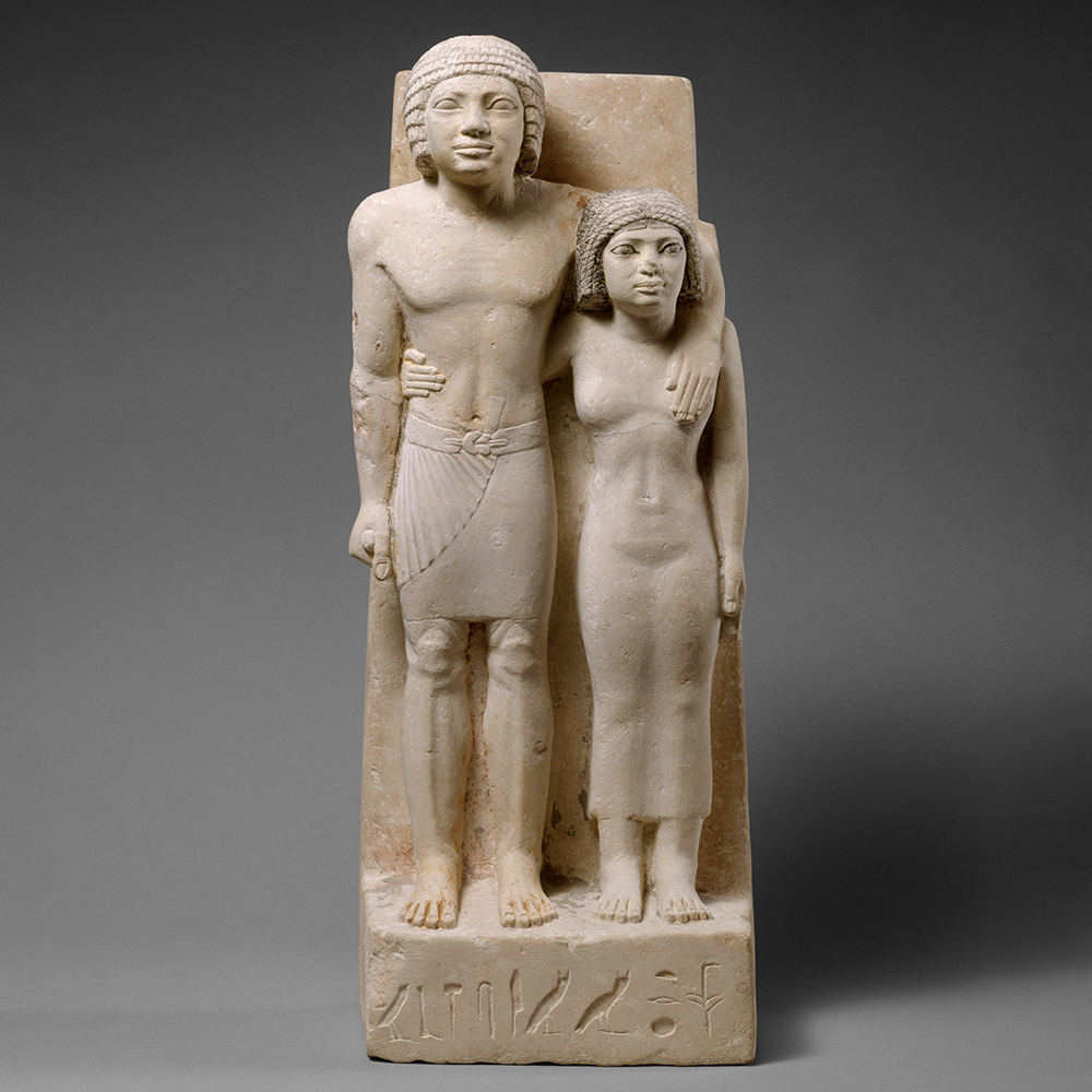 Egyptian Couple Statue marble artwork