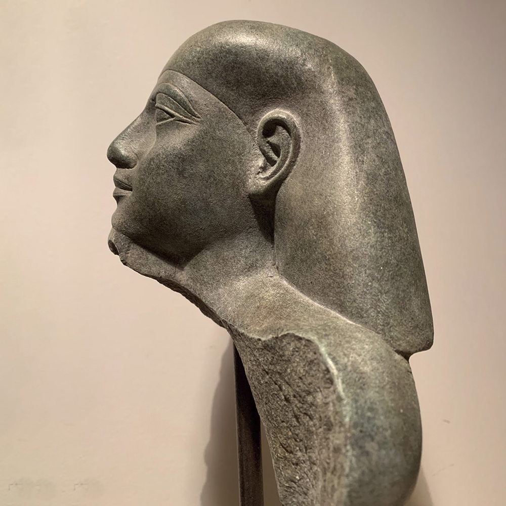 Egyptian Head Bust showing smooth lines