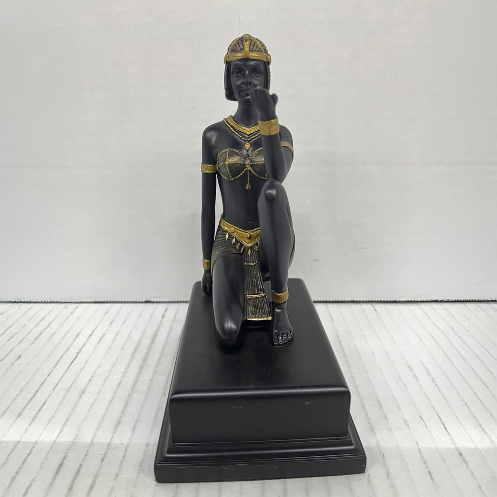Egyptian Princess Statue in fiberglass, kneeling gracefully