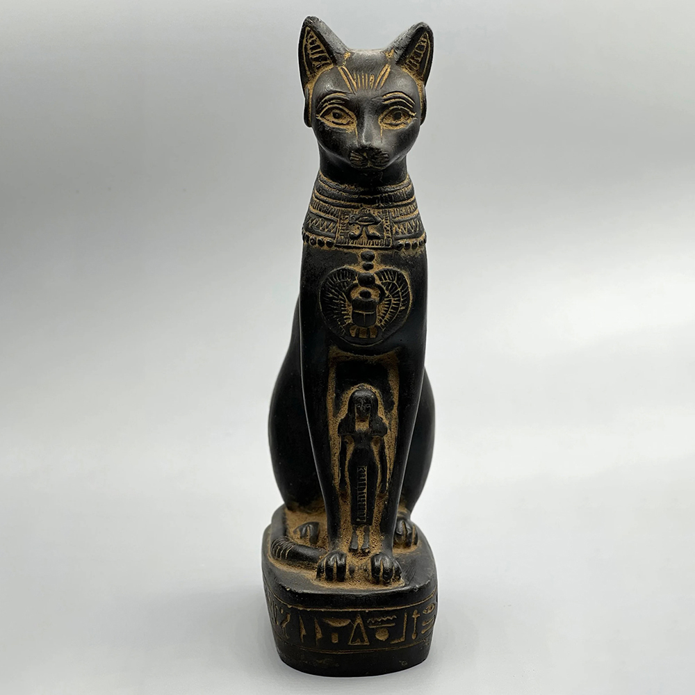 Elegant Egyptian Cat Statue for Sale with Bastet-inspired design