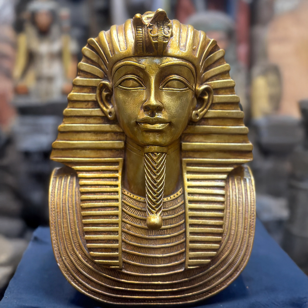 Full front view of Pharaoh Bust Sculpture