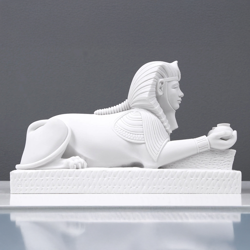 Marble Small Sphinx Statue Egyptian mythology