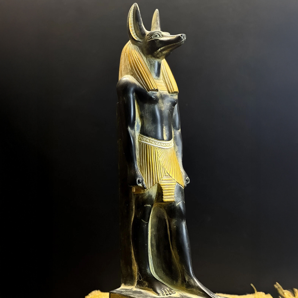 Side view of Ancient Egypt Anubis Statue