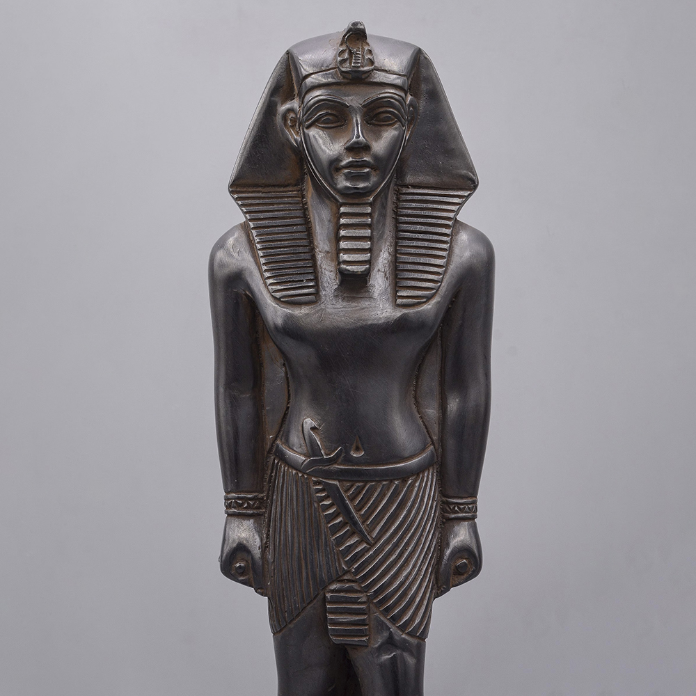Statue of King Khafre bronze head and nemes headdress