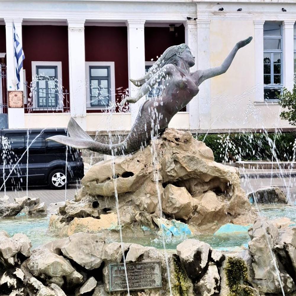 The Mermaid statue on Poros (2)