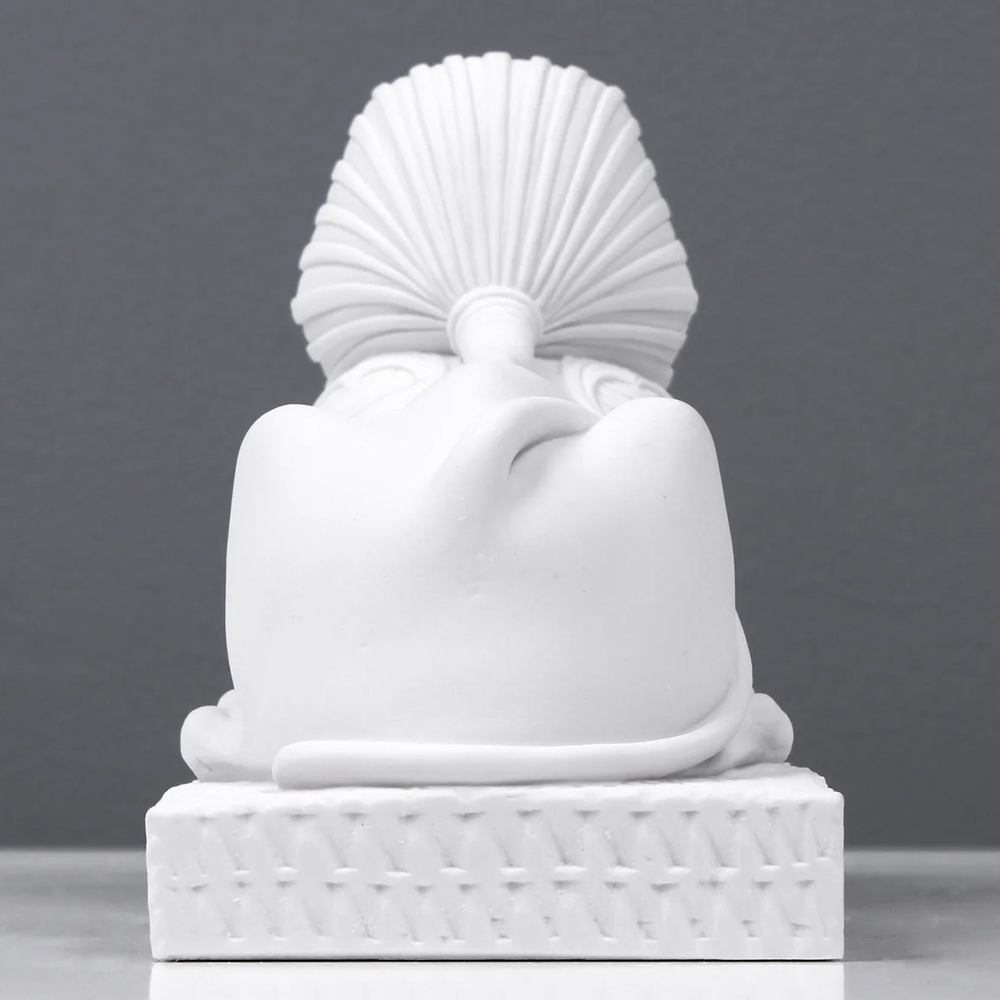 back view of marble small sphinx statue