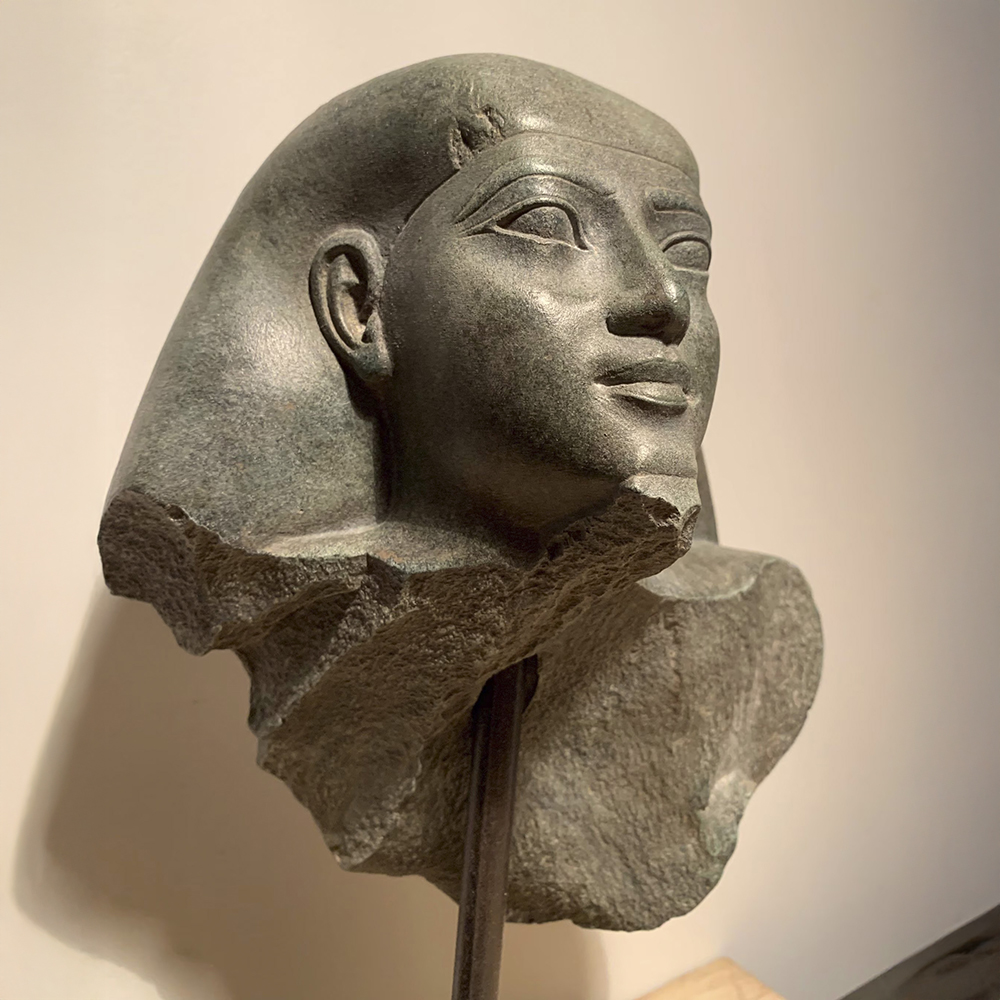 bronze ancient style Egyptian Head Bust