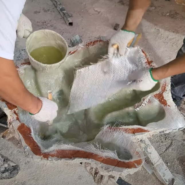 brush resin glue and fiber cloth2