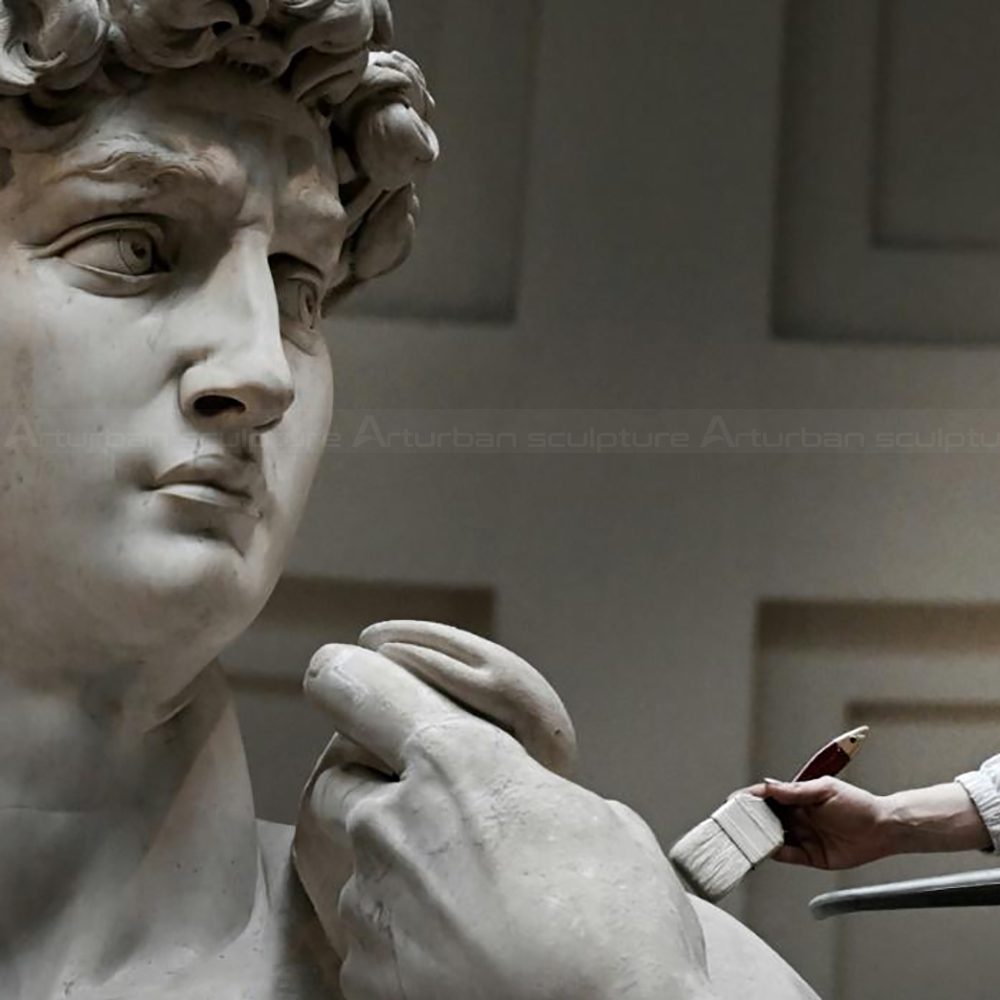 cleaning Michelangelos statue of David
